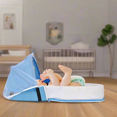 Berceau de Voyage - BabyNest™ - Bleu - Bebevadehors