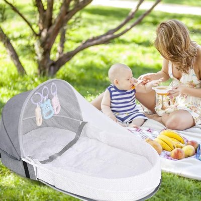 Berceau de Voyage - BabyNest™ - Gris - Bebevadehors
