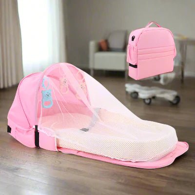 Berceau de Voyage - BabyNest™ - Rose - Bebevadehors